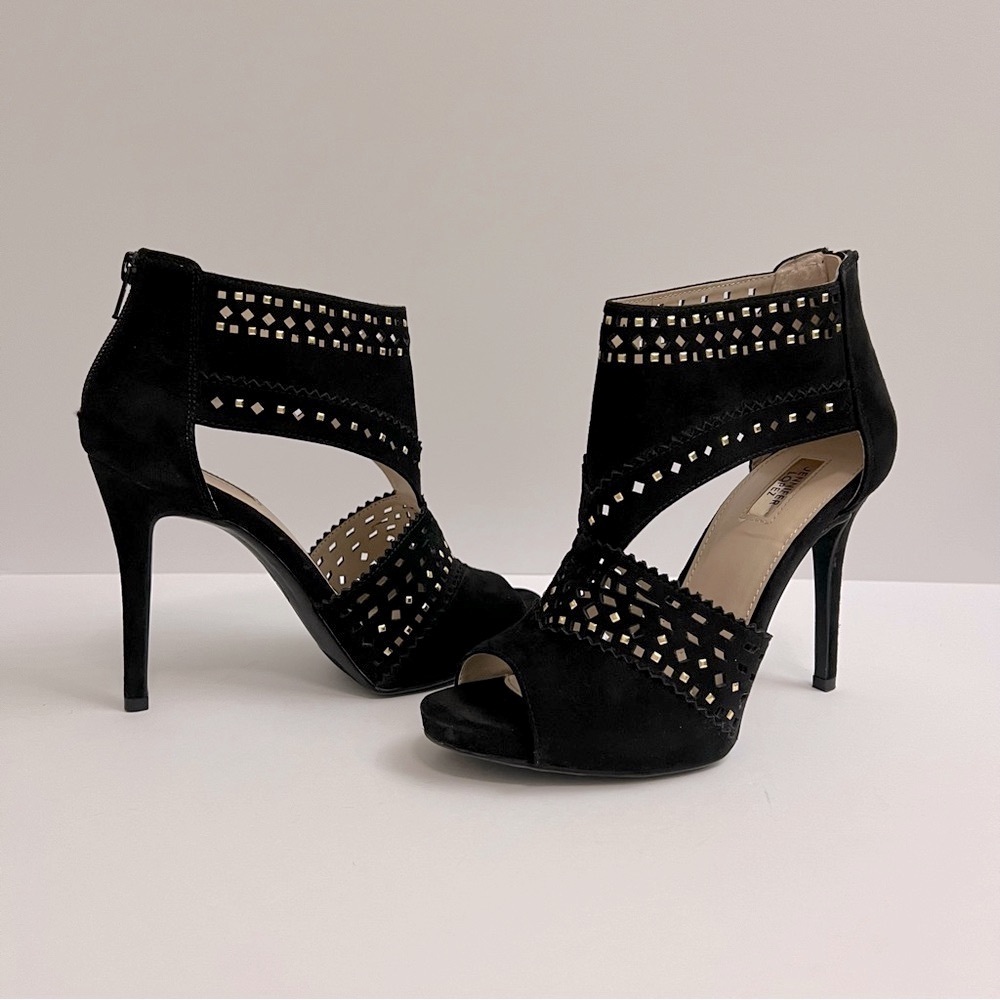 Jennifer Lopez Sweet Gum Cutout High Heels- Black